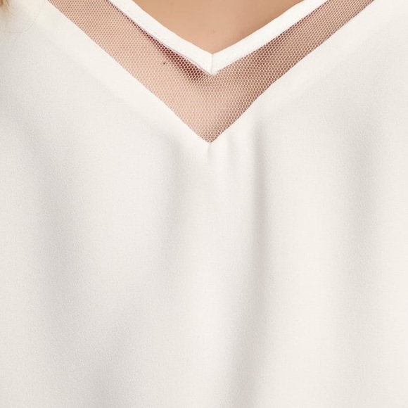 Lulu’s White Mesh Lightweight Tank Top - Slightly Stained - Picture 3 of 10